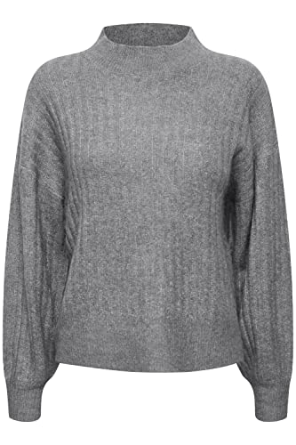 ICHI Damski sweter IHKAMARA LS5, 200319/ciemnoszary melanż, L