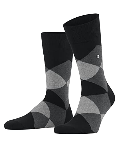 Burlington Mężczyźni Skarpety Clyde M SO Organiczna Bawełna z wzorem 1 Para, Czarny (Black 3000), 40-46