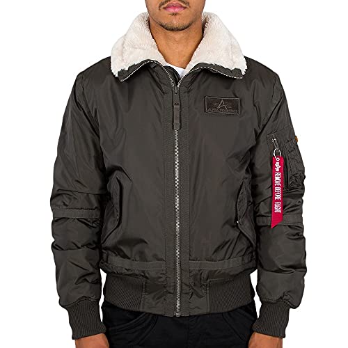 ALPHA INDUSTRIES Męska kurtka bomberka, czarny/oliwkowy (Black Olive), XL