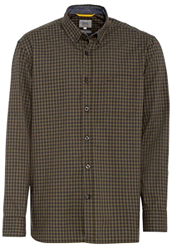 camel active Męska koszula 409114/8S04, Olive Brown, L
