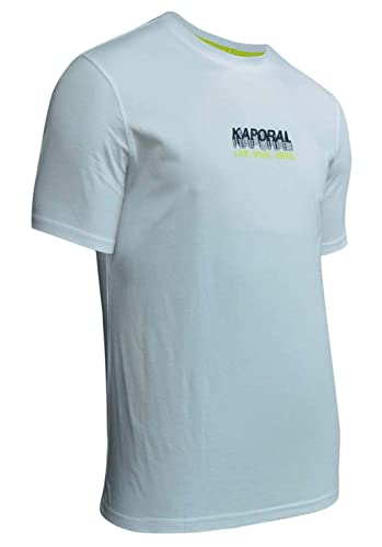 Kaporal - Regularny t-shirt męski z nadrukiem w 100% bawełny organicznej. - Dekus - Mężczyźni, Biały, XXL