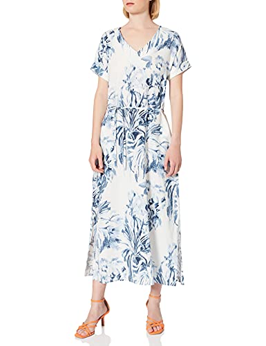 APART Fashion Damska sukienka lniana z nadrukiem, wielokolorowa, 34-46