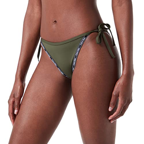 Calvin Klein Damski krawat z boku, Zielony krokodyl, M
