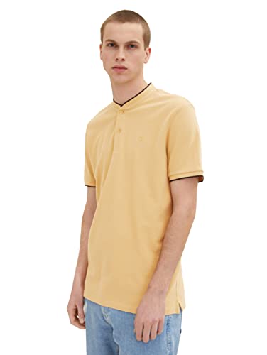TOM TAILOR Denim Męska koszulka polo, 1035846, 31041-brązowy Rice, XXL, 31041 - Brown Rice, XXL