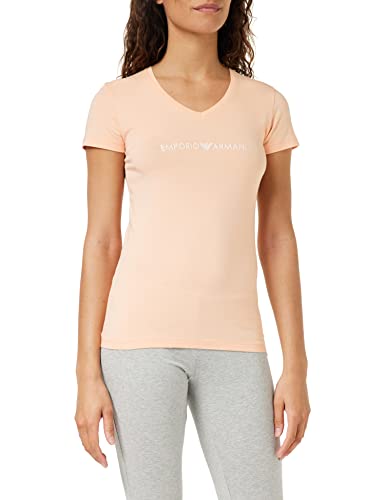 Emporio Armani Damska koszulka z logo Icon, morela, S