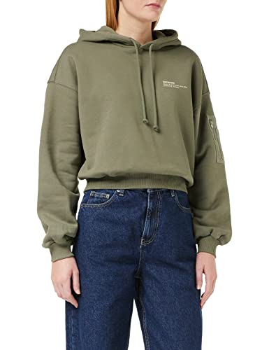 Dr. Denim Damska bluza z kapturem Estrid Pocket z kapturem, Tymianek Wm, XL