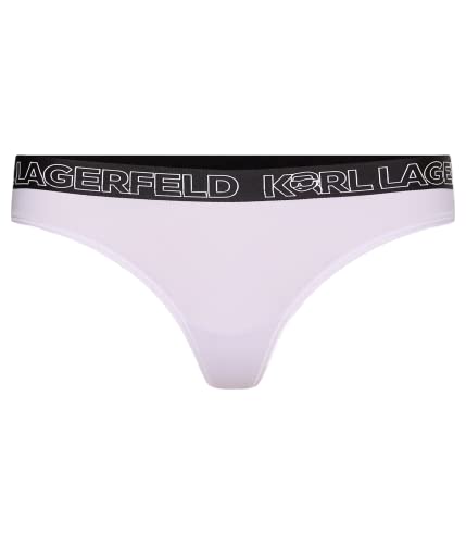 KARL LAGERFELD Kobiety Figi Tanga Z Logo Ikonik 2.0, Pastelowa Lila, M
