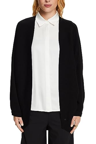 ESPRIT Z recyklingu: kardigan z rękawami nietoperza, czarny, S