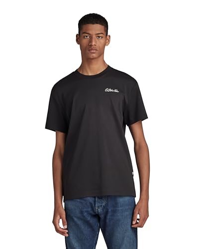 G-STAR RAW Męski T-Shirt Multi Gr. R T, Czarny (Dk Black D23897-c812-6484), XL