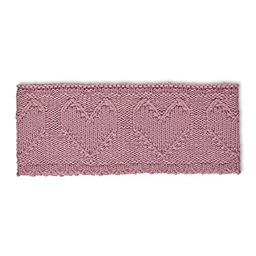 Sterntaler Dziewczęca opaska zimowa z dzianiny w kształcie serca, Rosa, 57 cm