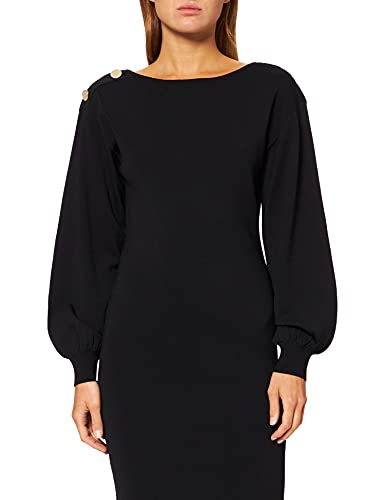 Armani Exchange Damska sukienka z długim rękawem Casual Night Out, czarny, M