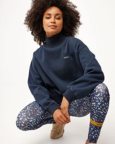 Mexx Bluza damska z wysokim dekoltem, granatowa, L