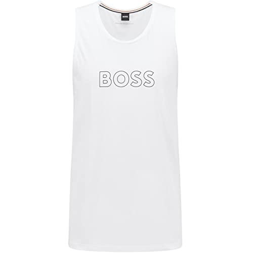 BOSS Męski tank top, biały 100, XXL, White100, XXL