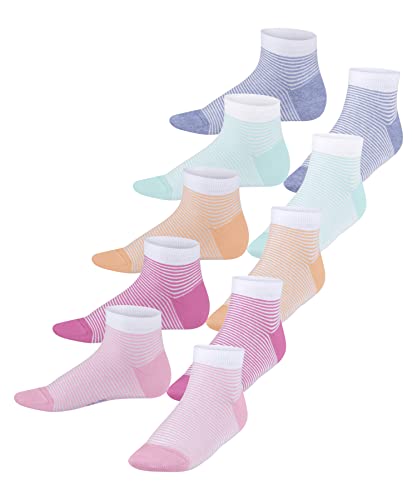 ESPRIT Uniseks - dzieci Skarpety do trampek Fine Stripe 5-Pack K SN Trwała Organiczna Bawełna krótkie z wzorem 5 Pak, Wielokolorowy (Sortiment 0010), 23-26 (2-3 lata)