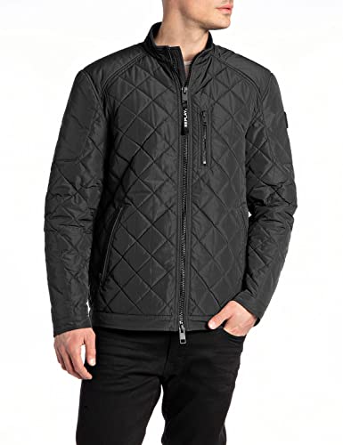 Replay Męska kurtka motocyklowa Saber Mid, 098 BLACK, XL