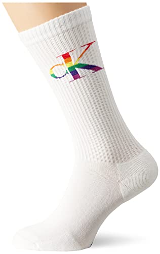 Calvin Klein Męskie skarpety Pride, białe, jeden rozmiar, biały, jeden rozmiar
