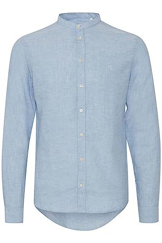 CASUAL FRIDAY Męska koszula CFAnton 0053 CC LS Linen Mix Shirt Herren 174030_Silver Lake Blue, L, 174030_silver Lake Blue, L