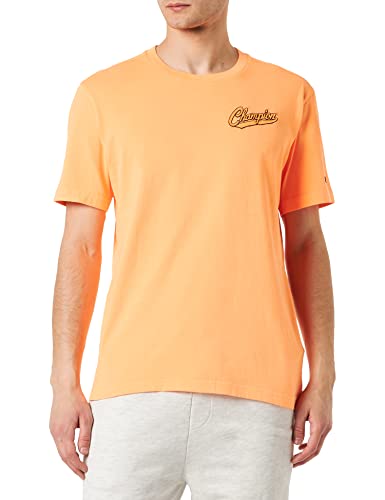 Champion Męski t-shirt Rochester 1919 Retro Resort Crewneck S-s, Pop Orange (O), rozmiar XL, Pop Orange (Opff), XS