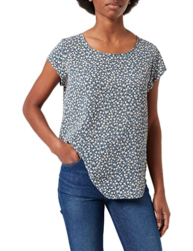 ONLY Onlvic Ss Aop Top Noos Ptm Koszulka Kobiety, Blue Mirage/Tonal Ditsy, 64