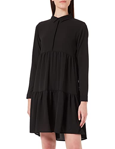 ONLY Damska sukienka JDYPIPER L/S Dress WVN NOOS, czarna, 32
