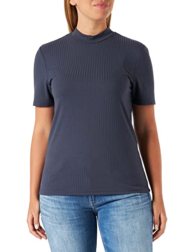 PIECES Damska koszulka Pckylie Ss T-Neck Top Noos, niebieski (Ombre Blue), XS
