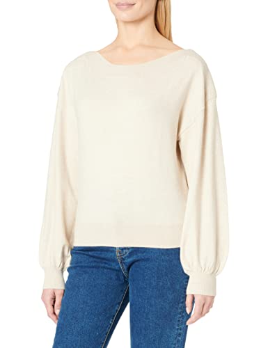 ONLY Damski sweter ONLCOZY L/S EX KNT dzianinowy sweter Pumice Stone/Szczegóły: melanż, XXL, Pumice Stone/szczegóły: melanż, XXL