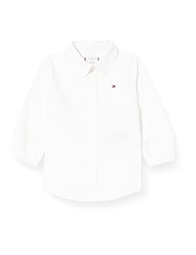 Tommy Hilfiger Masywna koszulka dziewczęca L/S bluzki, biały, 86