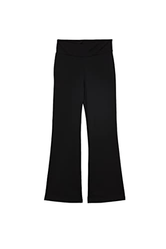 DeFacto Damskie spodnie do biegania z dzianiny na co dzień – standardowy krój, spodnie do joggingu, damskie spodnie do joggingu, dres do joggingu, czarny, XS