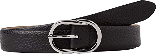 BRAX Damski pasek skórzany z kobiecym zapięciem, czarny, 90