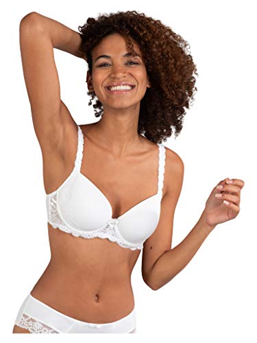 Naturana Damski wyściełany biustonosz z fiszbinami 7457, kość słoniowa, 75D