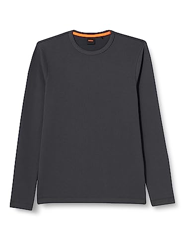 BOSS Tempesto męska koszulka z długim rękawem pomarańczowa, Dark Grey22., L