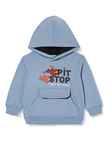 United Colors of Benetton Chłopięca bluza z kapturem, grigio blu 030, 24 miesi?cy