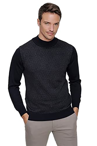 Bonamaison Men's TRMRVN100178 sweter męski, granatowy, XL (DE)