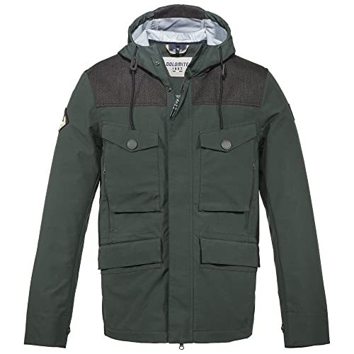 Dolomite Męska kurtka dziecięca Chaqueta Con Capucha 3L MS Expedition Tree Green / Wool Grey, M, zielony (Tree Green/Wool Grey)