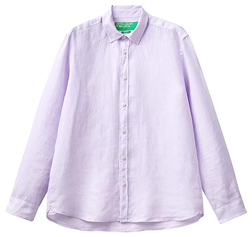 United Colors of Benetton Koszula męska, Liliowy 67W, XL