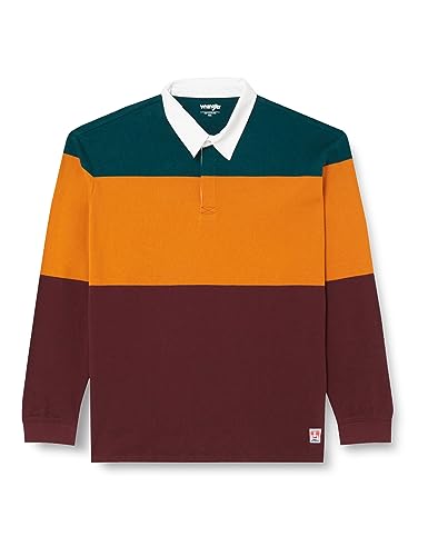 Wrangler Męska koszulka polo Ls Rugby, Golden Oak, M
