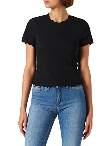 PIECES Damska koszulka PCOMILLA SS Short Tee NOOS T-shirt, czarna, M