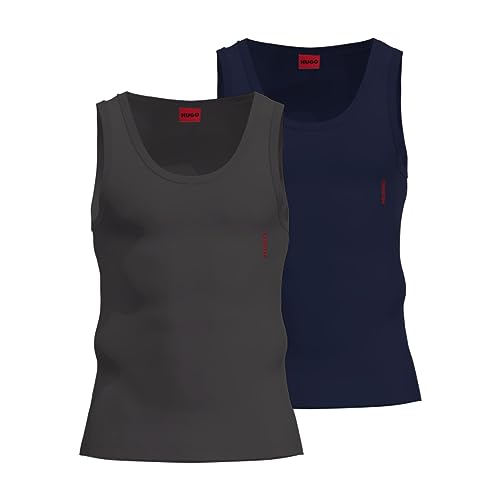 BOSS Męski tank top Twin Pack Vest, Dark Grey23, S