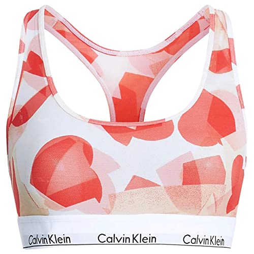 Calvin Klein Damski biustonosz bez podszewki, Remembered Hearts Pt_orange Odyssey, XS