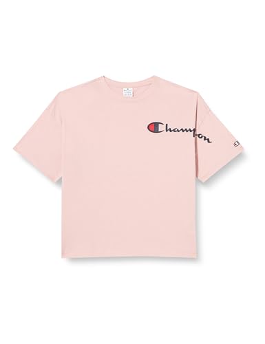 Champion Legacy American Classics W-Big Logo Light Cotton Jersey S-s Oversized Crewneck Koszulka damska, Różowy, S