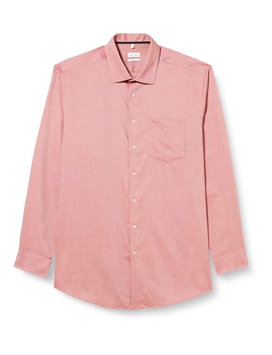 Seidensticker Męska koszula biznesowa - Regular Fit - Łatwa do prasowania - Kołnierz Kent - Długi rękaw - 100% bawełna, pomarańczowy, 43