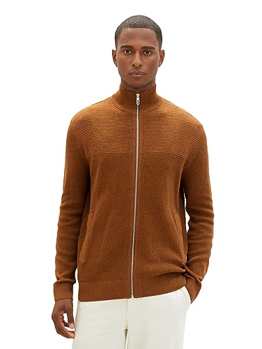 TOM TAILOR Męska kurtka z dzianiny, 30313 - Equestrian Brown Melange, XXL