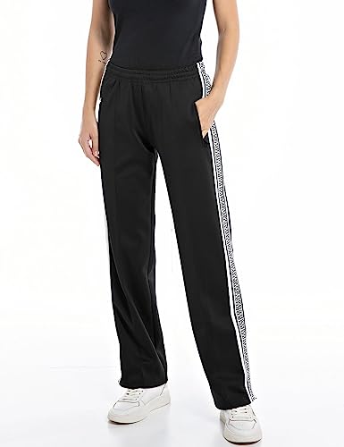 Replay Damskie spodnie do biegania Comfort Fit, 098 BLACK, L