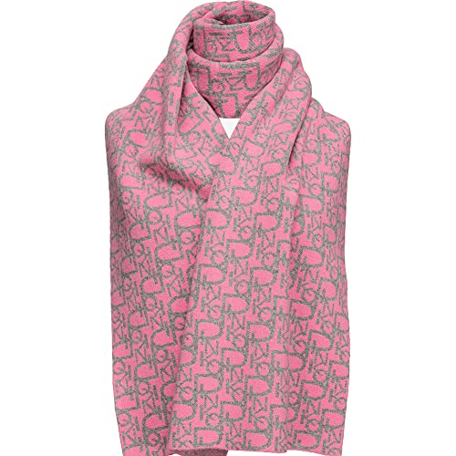 Pinko Damski Friularo 1 Jacquard Mo szalik, Ni1_różowy/szary, rozmiar uniwersalny