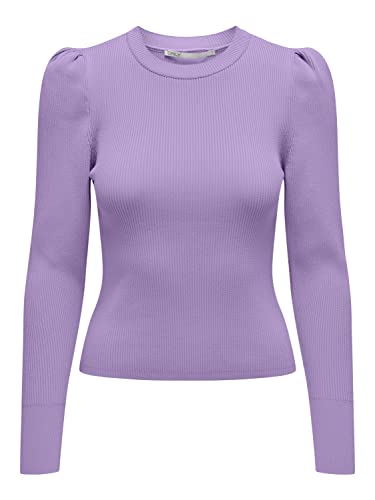 ONLY Sweter damski podkreślający sylwetkę buforowy, Purple Rose, XXS