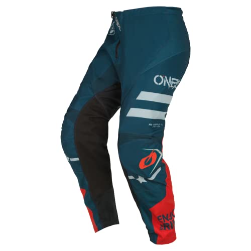 O'NEAL | Spodnie motocrossowe | Enduro MX | Maksymalna swoboda ruchów, lekka, oddychająca i wytrzymała konstrukcja | Element Squadron V.22 Pants | Dorośli | Petrol Grey | Rozmiar 32/48