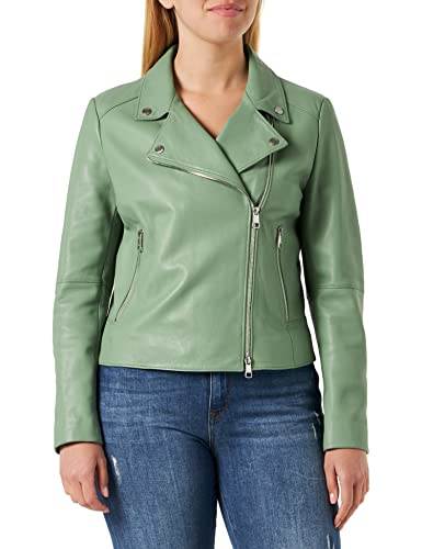 BOSS Damska kurtka skórzana, Open Green351, 38