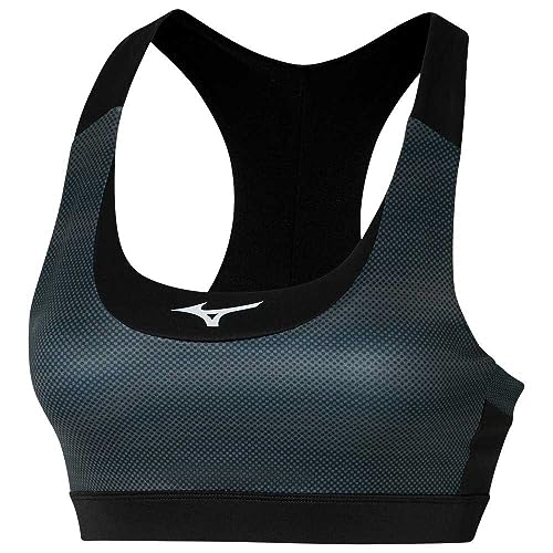 Mizuno Damska koszulka z biustonoszem Alpha Graphic, Czarny, XL