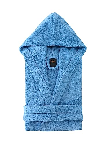 Top Towel - Szlafrok Unisex - Szlafrok prysznicowy dla mężczyzn lub kobiet - Szlafrok z kapturem - 100% Bawełna- 500g/m2 - Szlafrok frotte, LAVANDA, L