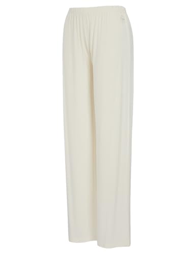Emporio Armani Damskie spodnie dresowe o luźnym kroju, Pale Cream, L